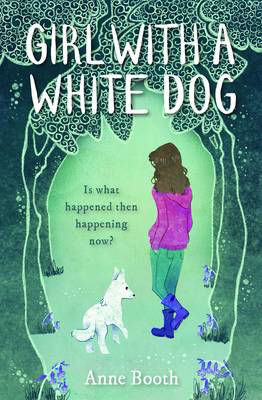 Picture of GIRL WITH A WHITE DOG - BOOTH, ANNE *****